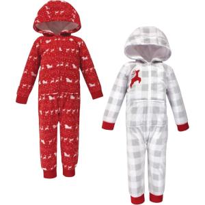 image:imageHudson Baby Unisex Baby Fleece Jumpsuits Coveralls and PlaysuitsSantas Sleigh Toddler
