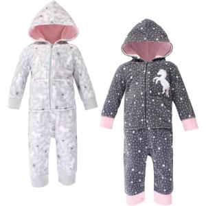 image:imageHudson Baby Unisex Baby Fleece Jumpsuits Coveralls and PlaysuitsWhimsical Unicorn Baby