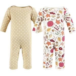 image:imageHudson Baby Unisex Baby Thermal Coveralls 2pk Creative RainbowsAcorn Botanical