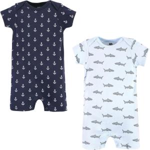 image:imageHudson Baby Unisex Cotton RompersBlue Shark