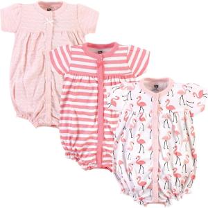 image:imageHudson Baby Unisex Cotton RompersCoral Flamingo