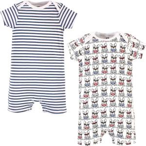 image:imageHudson Baby Unisex Cotton RompersFrench Dog 2pack