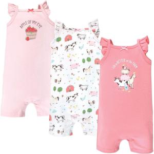 image:imageHudson Baby Unisex Cotton RompersGirl Farm Animals