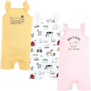 image:imageHudson Baby Unisex Cotton RompersHogs and Kisses