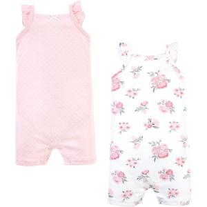 image:imageHudson Baby Unisex Cotton RompersPink Floral Dots