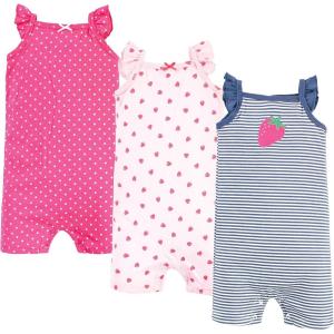 image:imageHudson Baby Unisex Cotton RompersPink Strawberry