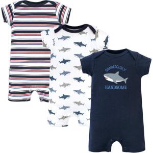 image:imageHudson Baby Unisex Cotton RompersShark