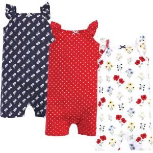image:imageHudson Baby Unisex Cotton RompersWildflower