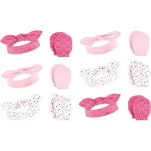 image:imageHudson Baby babygirls 12pc Headband and Scratch Mitten SetNavy Hearts
