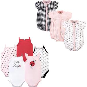 image:imageHudson Baby babygirls Cotton Bodysuits and Rompers 8pieceLadybug