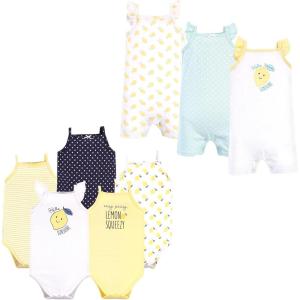 image:imageHudson Baby babygirls Cotton Bodysuits and Rompers 8pieceLemon