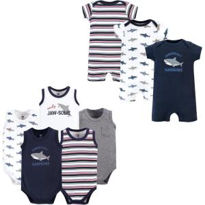 image:imageHudson Baby babygirls Cotton Bodysuits and Rompers 8pieceShark