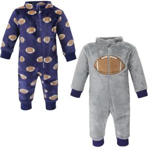 image:imageHudson Baby babygirls Plush JumpsuitsGray Football