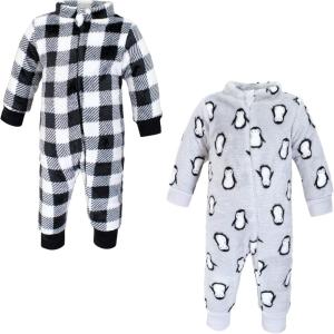 image:imageHudson Baby babygirls Plush JumpsuitsGray Penguin