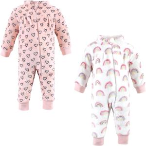 image:imageHudson Baby babygirls Plush JumpsuitsModern Rainbow