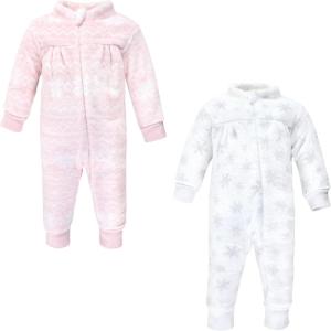 image:imageHudson Baby babygirls Plush JumpsuitsSnowflakes
