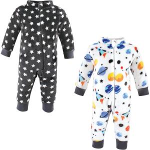 image:imageHudson Baby babygirls Plush JumpsuitsSpace Adventure