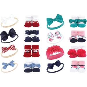 image:imageLuvable Friends Unisex Baby Cotton Bandana BibsRed Navy Flower Bright Pink Floral