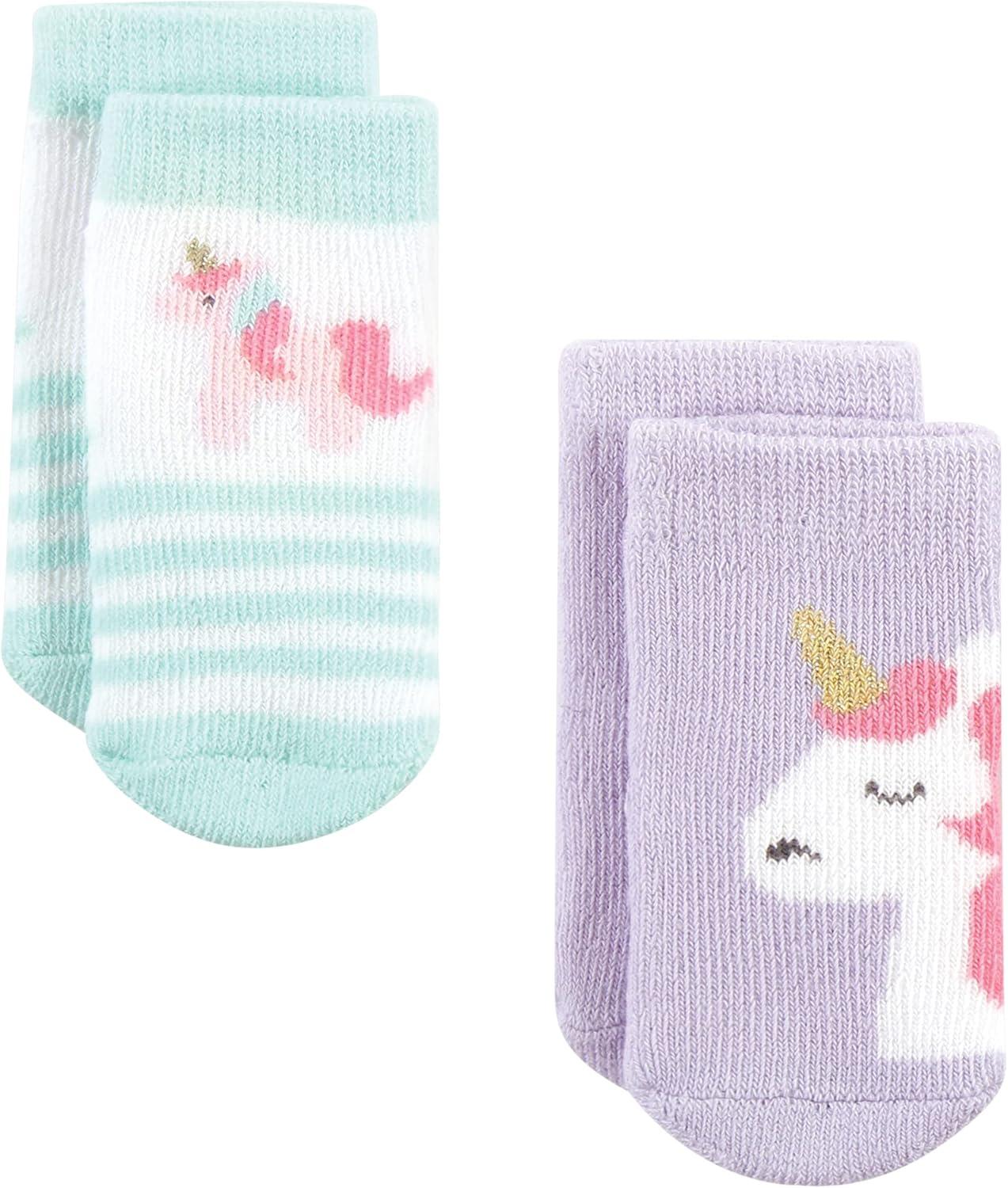 image:imageHudson Baby babygirls Cotton Rich Newborn and Terry SocksMulticolor Unicorn