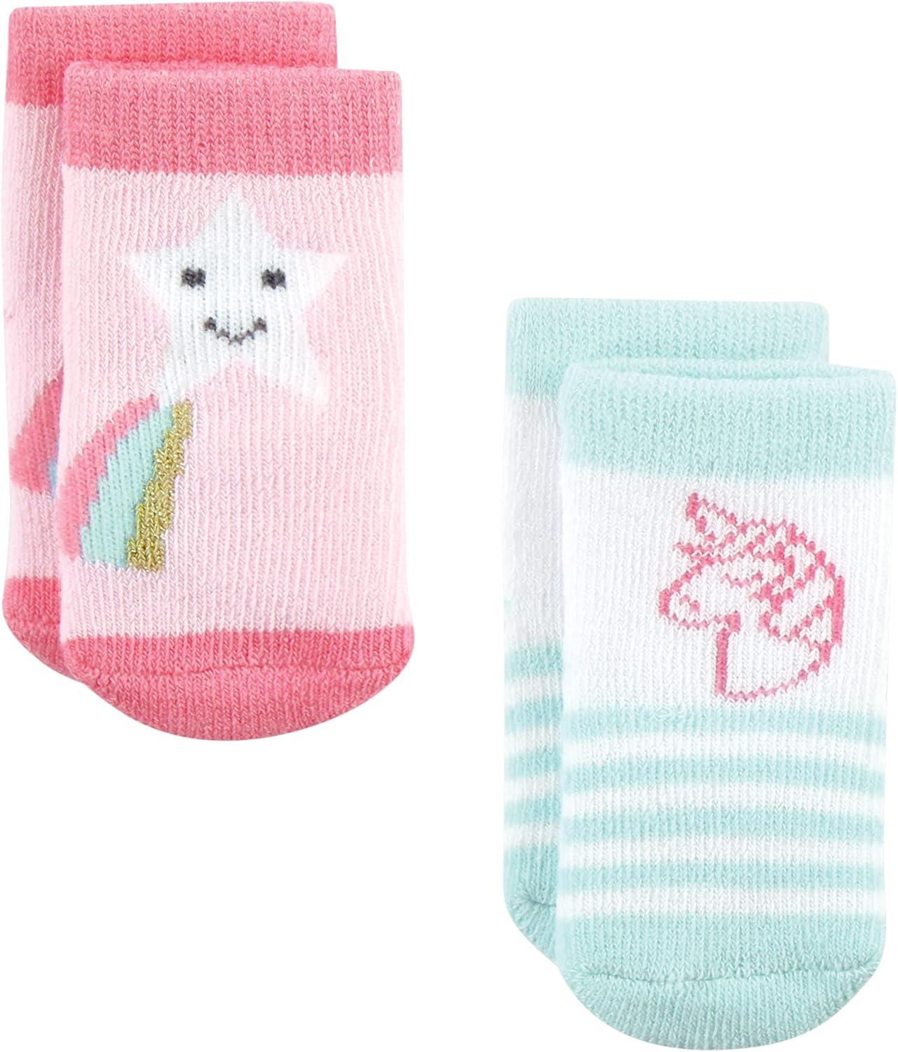 image:imageHudson Baby babygirls Cotton Rich Newborn and Terry SocksMulticolor Unicorn