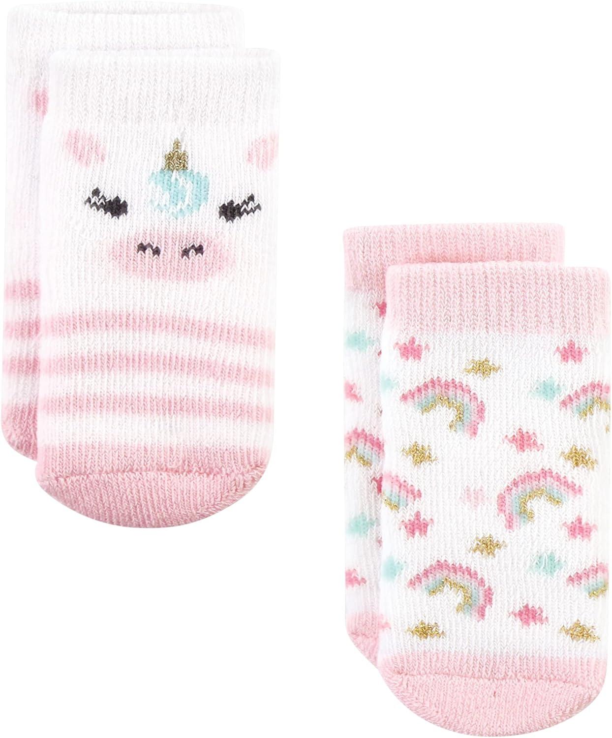 image:imageHudson Baby babygirls Cotton Rich Newborn and Terry SocksMulticolor Unicorn