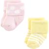 image:imageHudson Baby Cotton Rich Newborn and Terry Socks Lemon Daisy