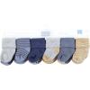 image:imageHudson Baby Infant Boy Cotton Rich Newborn and Terry Socks Blue Brown Stripes 06 Months