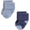 image:imageHudson Baby Infant Boy Cotton Rich Newborn and Terry Socks Blue Brown Stripes 06 Months