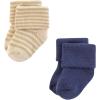 image:imageHudson Baby Infant Boy Cotton Rich Newborn and Terry Socks Blue Brown Stripes 612 Months