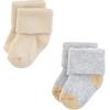 image:imageHudson Baby Infant Boy Cotton Rich Newborn and Terry Socks Blue Brown Stripes 612 Months