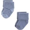 image:imageHudson Baby Infant Boy Cotton Rich Newborn and Terry Socks Blue Brown Stripes 612 Months
