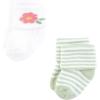 image:imageHudson Baby Infant Girl Cotton Rich Newborn and Terry Socks Coral Pretty Floral 06 Months