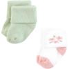 image:imageHudson Baby Infant Girl Cotton Rich Newborn and Terry Socks Coral Pretty Floral 612 Months