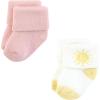 image:imageHudson Baby Infant Girl Cotton Rich Newborn and Terry Socks Pastel Sun And Rainbow 06 Months