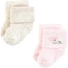 image:imageHudson Baby Infant Girl Cotton Rich Newborn and Terry Socks Pink Dainty Floral 06 Months