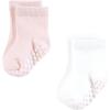 image:imageHudson Baby Infant Girl Cotton Rich Newborn and Terry Socks Pink Gray Basic 06 Months
