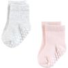 image:imageHudson Baby Infant Girl Cotton Rich Newborn and Terry Socks Pink Gray Basic 612 Months