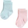 image:imageHudson Baby Infant Girl Cotton Rich Newborn and Terry Socks Soft Dots 612 Months
