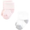 image:imageHudson Baby Infant Girl Cotton Rich Newborn and Terry Socks Soft Pink Dot Stripe 612 Months