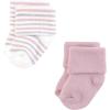 image:imageHudson Baby Infant Girl Cotton Rich Newborn and Terry Socks Soft Pink Dot Stripe 612 Months
