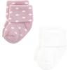 image:imageHudson Baby Infant Girl Cotton Rich Newborn and Terry Socks Soft Pink Dot Stripe 612 Months
