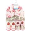 image:imageHudson Baby Infant Girls Turban and Socks Set One SizeBlush Rose Leopard