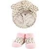 image:imageHudson Baby Infant Girls Turban and Socks Set One SizeBlush Rose Leopard