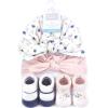 image:imageHudson Baby Infant Girls Turban and Socks Set One SizeMulti Color Tiny Rose