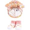 image:imageHudson Baby Infant Girls Turban and Socks Set One SizePeace Love and Flowers