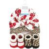 image:imageHudson Baby Infant Girls Turban and Socks Set One SizeRed Rose Leopard