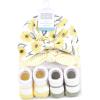 image:imageHudson Baby Infant Girls Turban and Socks Set One SizeYellow Daisy