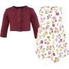 image:imageHudson Baby Infant and Toddler Girls Cotton Dress and Cardigan SetAutumn Floral