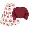 image:imageHudson Baby Infant and Toddler Girls Cotton Dress and Cardigan SetAutumn Rose