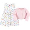 image:imageHudson Baby Infant and Toddler Girls Cotton Dress and Cardigan SetBe Mine Valentine